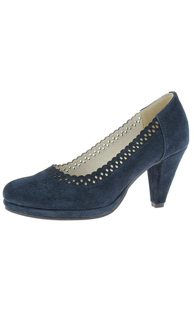 High Heels Dirndlschuhe Blau Pumps Dirndl Mit Stiefeletten Pumps
