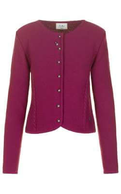 Mona Strickjacke Damen Beere Trachtenjacke Damen Strickweste