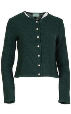 Beige Dirndl Strickjacke Stehkragen Damen Strickjacke DA 1017