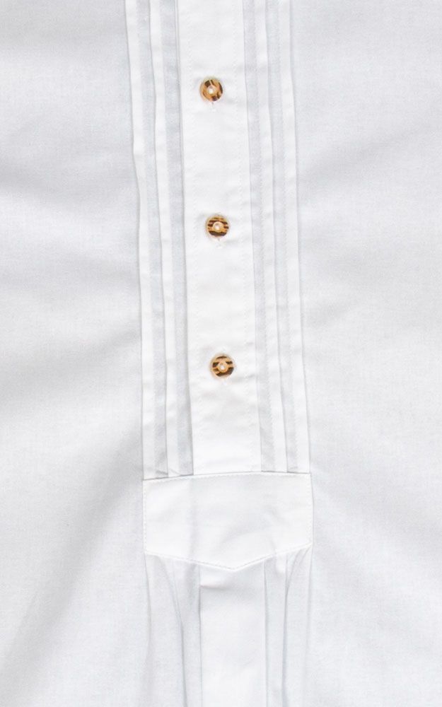 Hemd 1007 Liegekragen Riegel, weiß - Slim fit