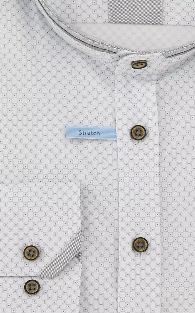 Hemd 43109 SK weiß/grau - Slim fit