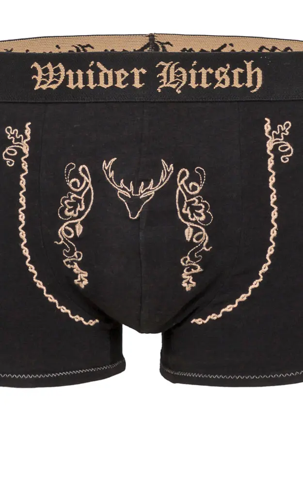 Unterhose Wuider Hirsch, schwarz