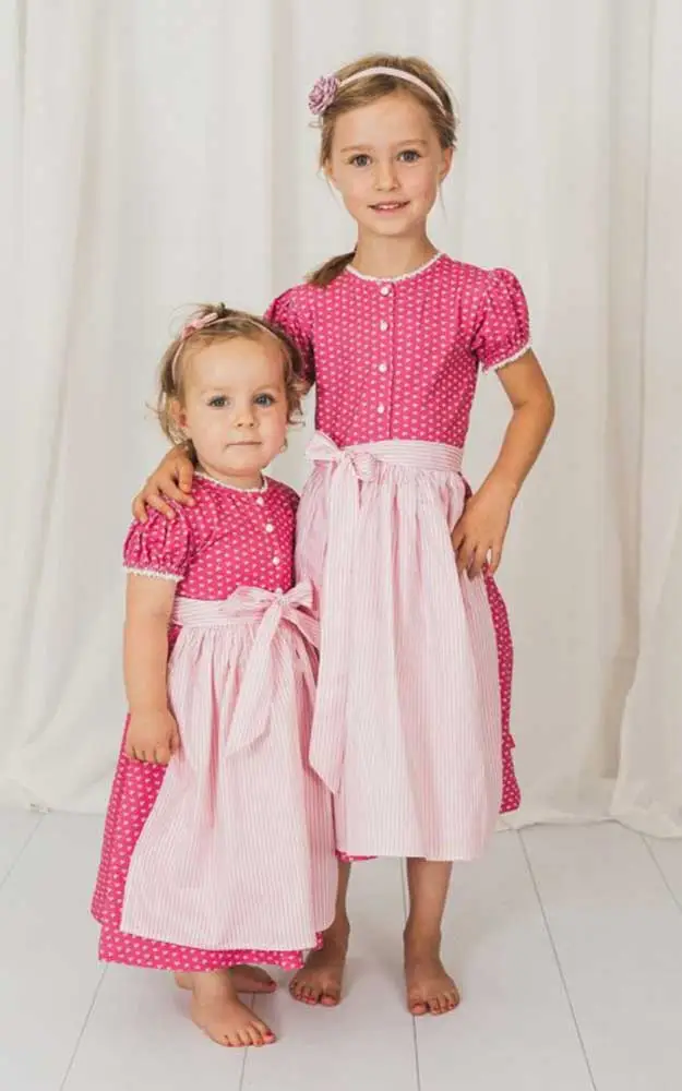 Baby-Dirndl Blümeck 2 mit Schürze, pink
