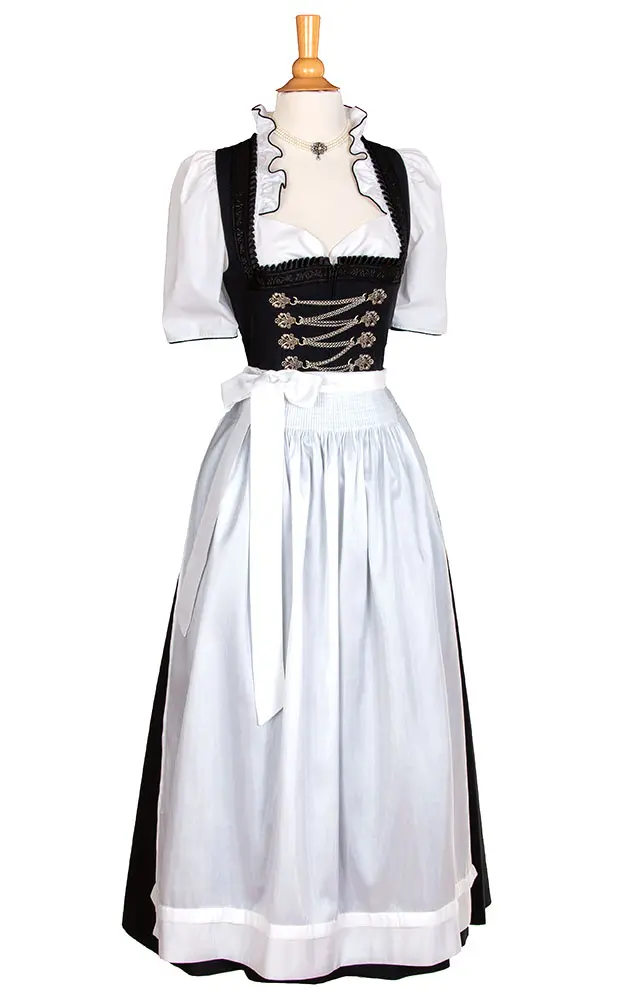 Schürze Taft, weiß