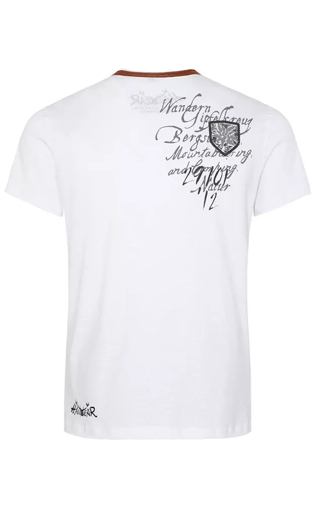 T-Shirt Berge, weiß