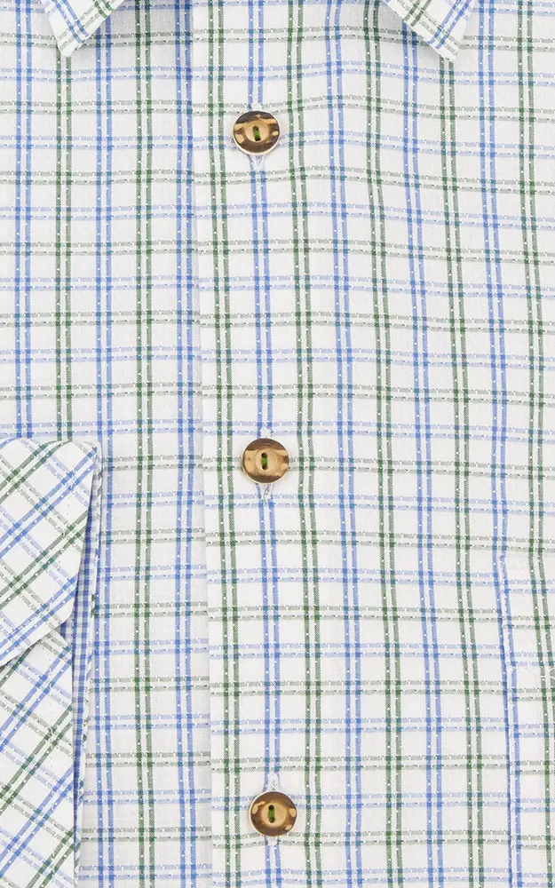 Hemd 2445 3596 23, grün/blau - Slim fit