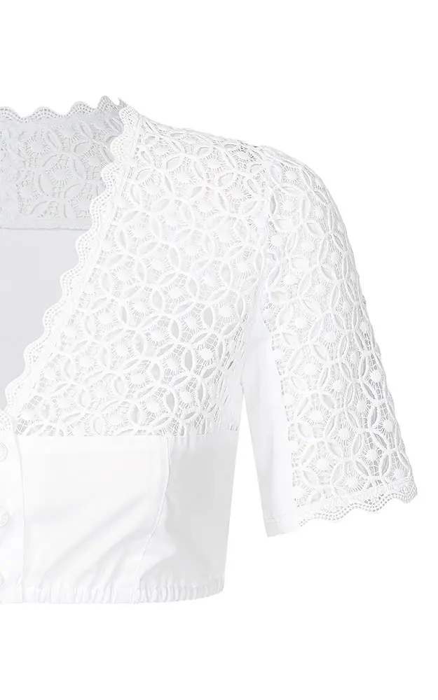 Dirndlbluse 01 10248, weiß