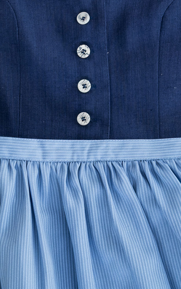 Kinderdirndl Felicitas mit Schüze, blau