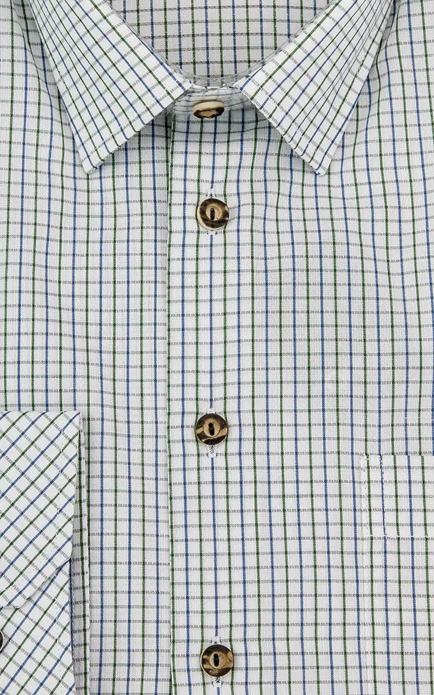 Hemd 2482, # blau/grün/weiß - Slim fit