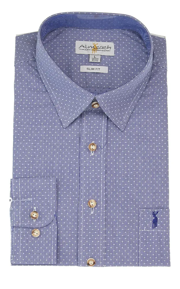 Hemd HE 769 LK, blau - Slim fit