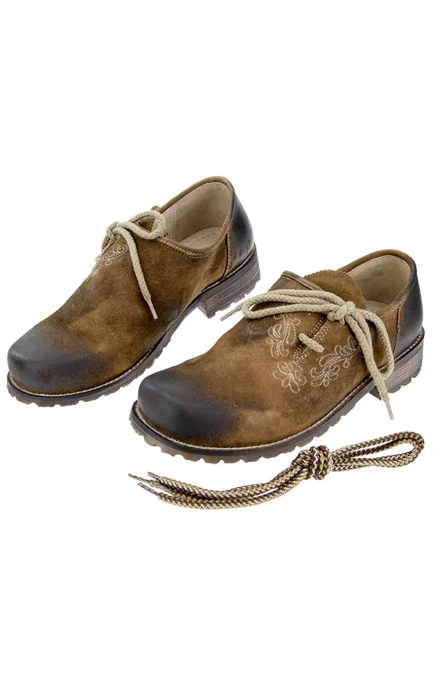 Haferlschuhe Nr. 95 Hias, urig bestickt