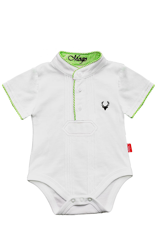 Baby-Body Fabi kurzarm, grün