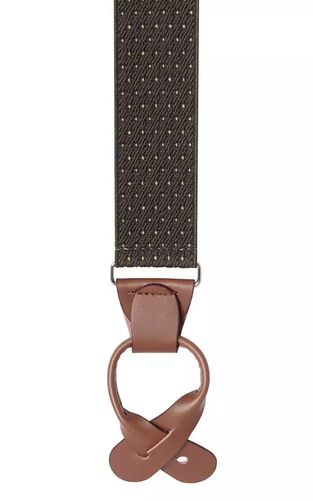 Hosenträger Stresemann, oliv/braun