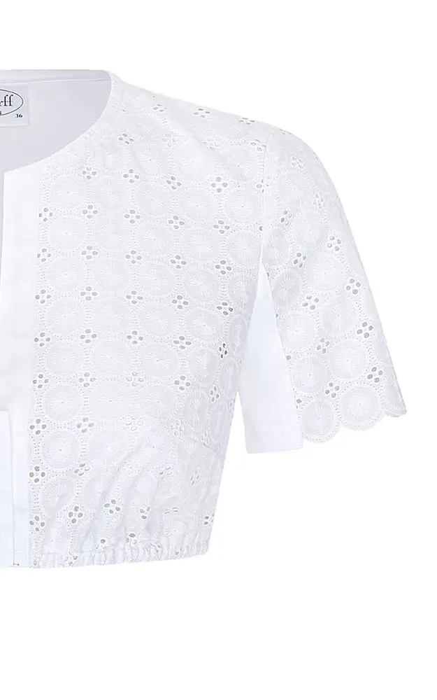 Dirndlbluse 01 6382JSL, weiß
