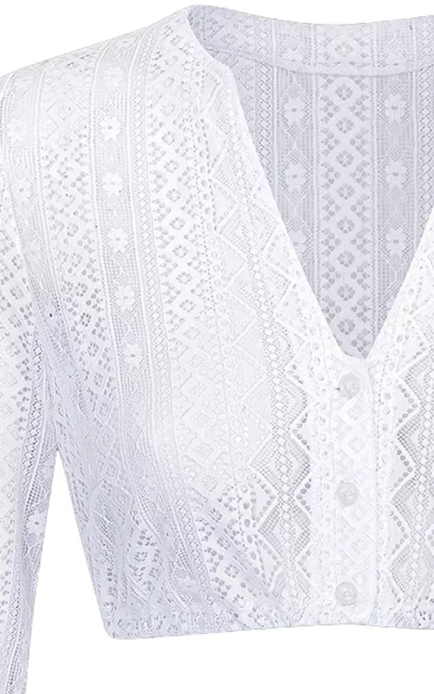 Dirndlbluse 01 06627SL, weiß