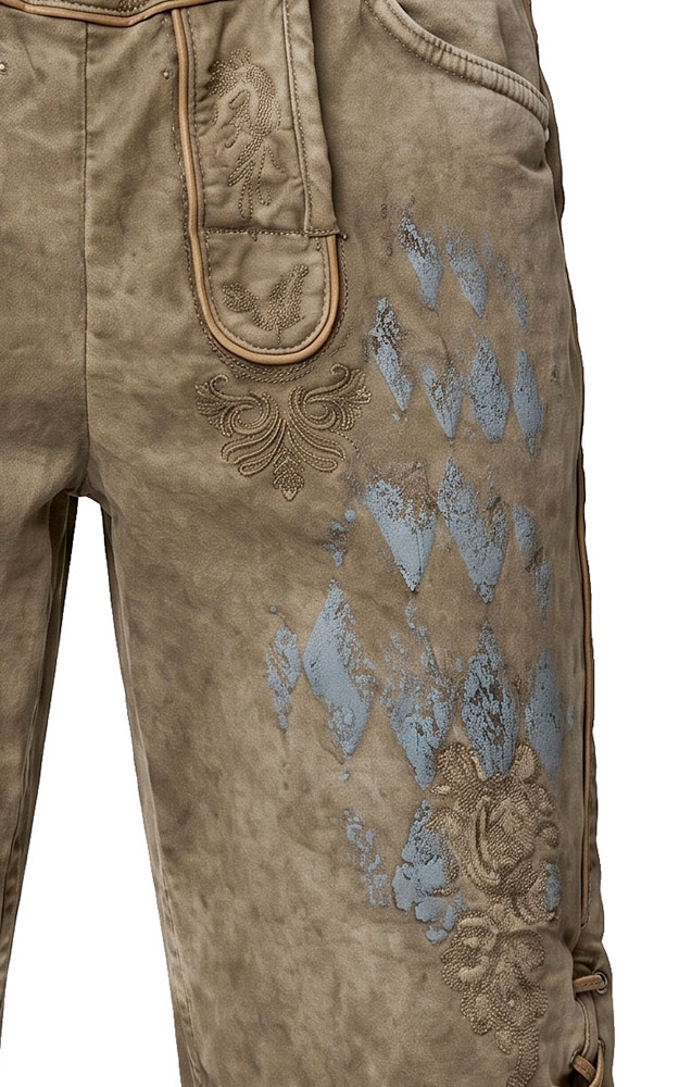 Stofflederhose Trachtenjeans Bayern, schlamm