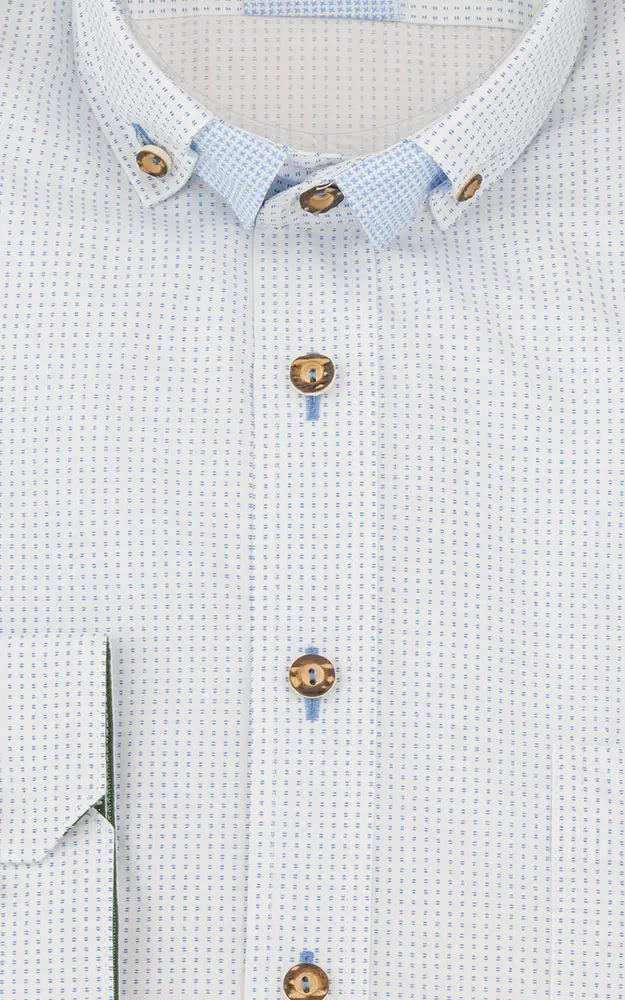 Hemd 2436 3684, weiß/blau - Slim fit