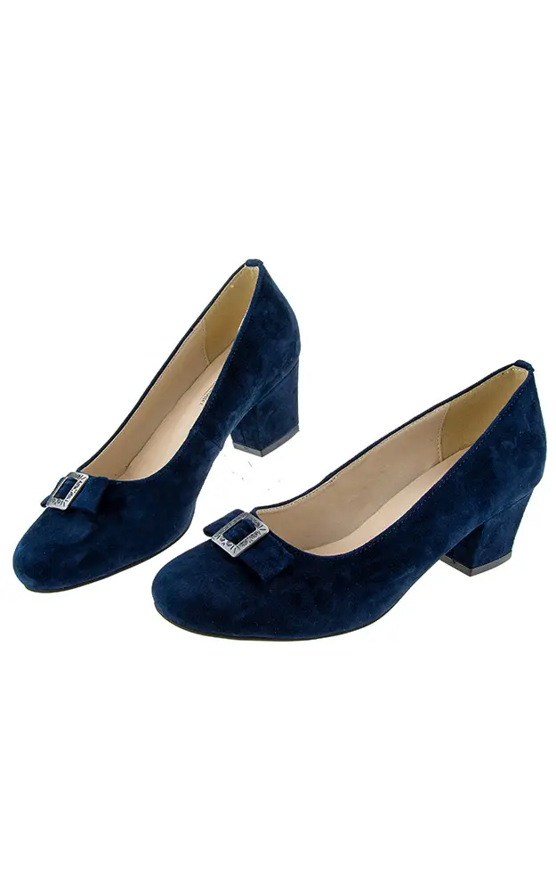 Velours-Schuhe 3000014017, dunkelblau