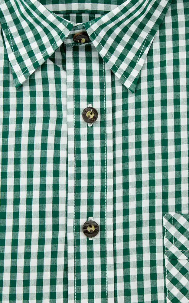 Hemd Cortina #, d'grün/wß Kurzarm