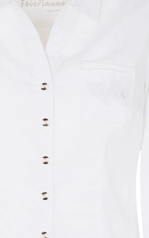 Trachtenbluse Kongo, weiß