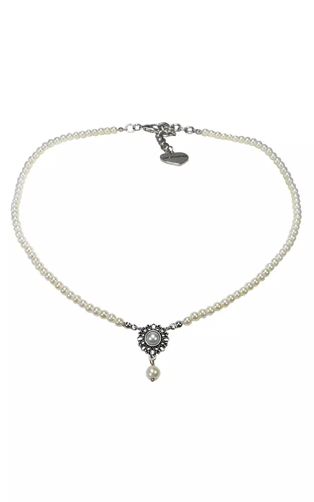 Kette Helena, Perle creme-weiß