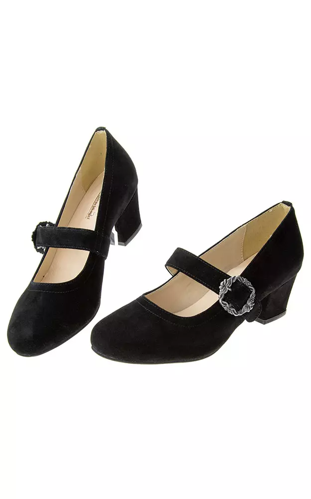 Schuhe Riemchen breiter, schwarz