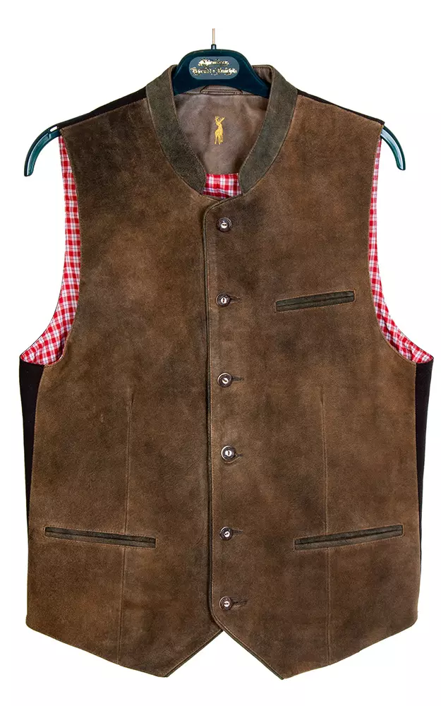 Lederweste HE 1111, mittelbraun