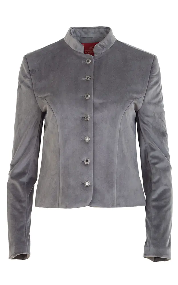 Samtjacke Neuburg, grau