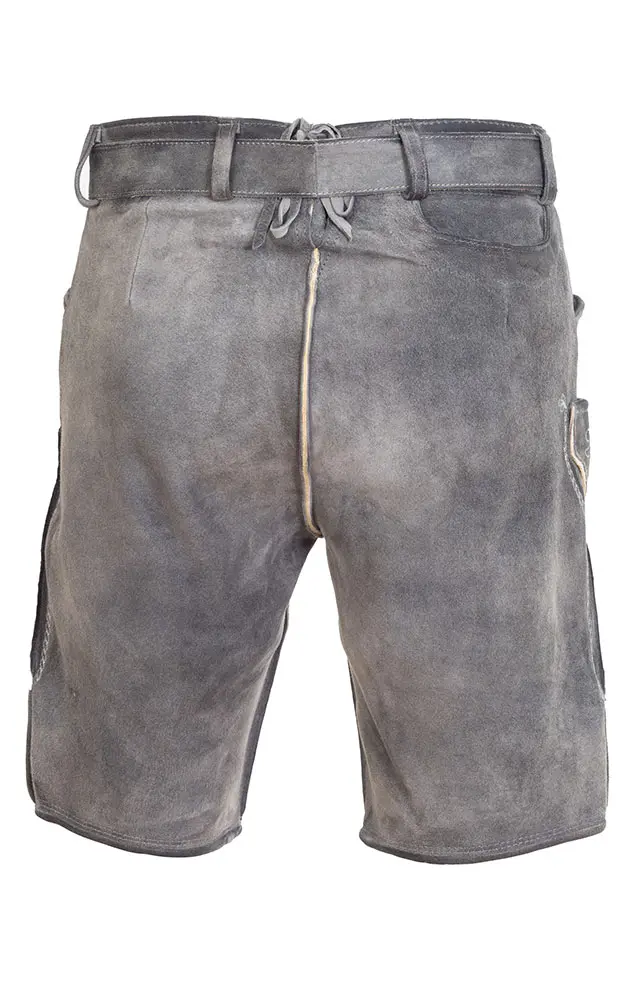 Lederhose Goliath mit Gürtel, kohle