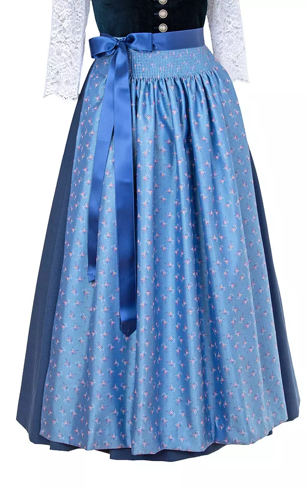 Schürze Hartsee Extra, blau Rosen