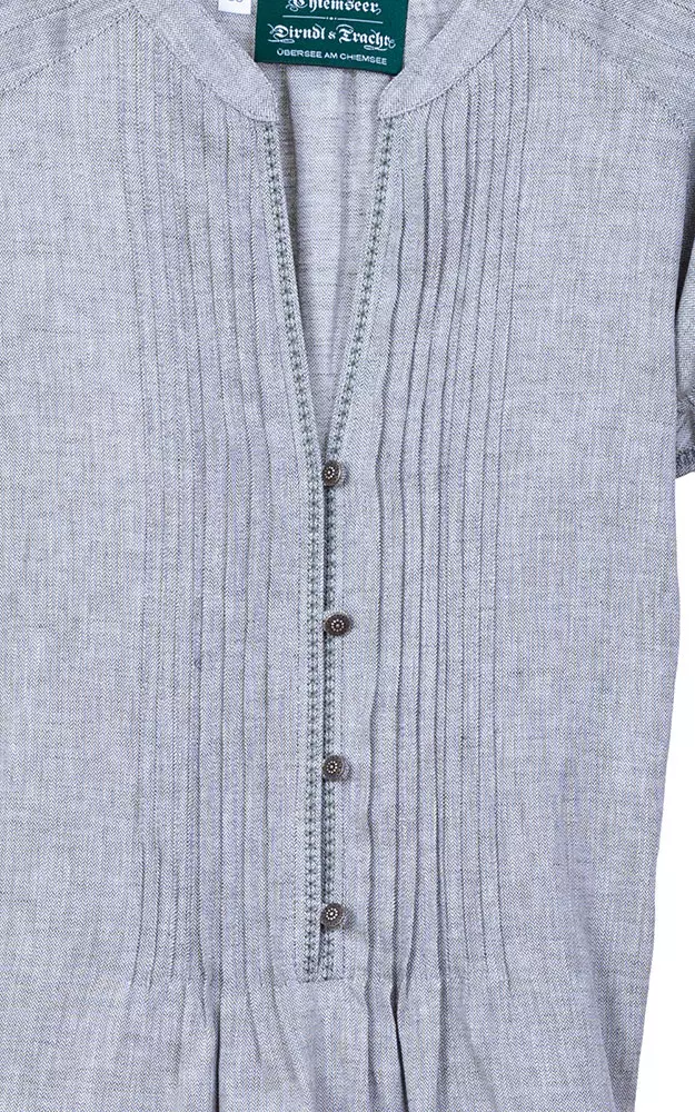 Kleid mit Biesen, grau