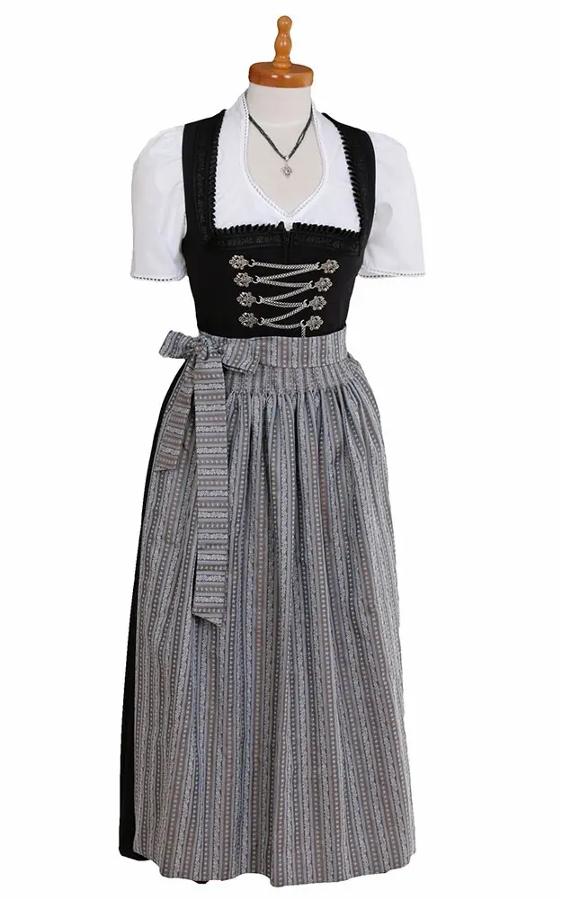 Schürze Streifen Extra, blau/braun