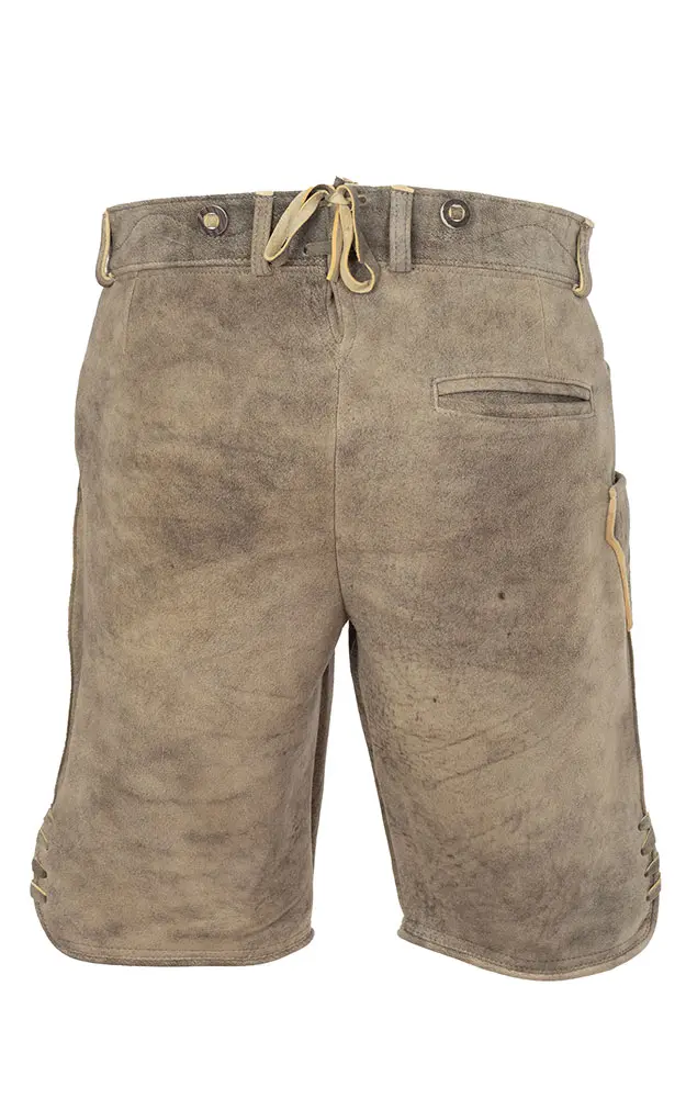Hirschlederhose Ludwig ohne Träger, altsalzburg oliv