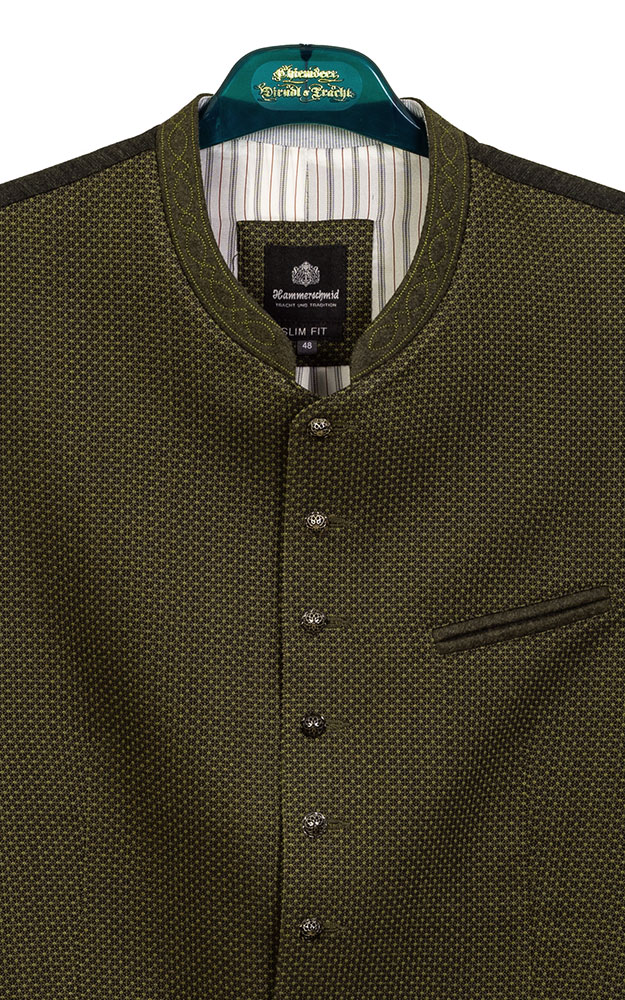 Weste Mirko, olivgrün - Stretch