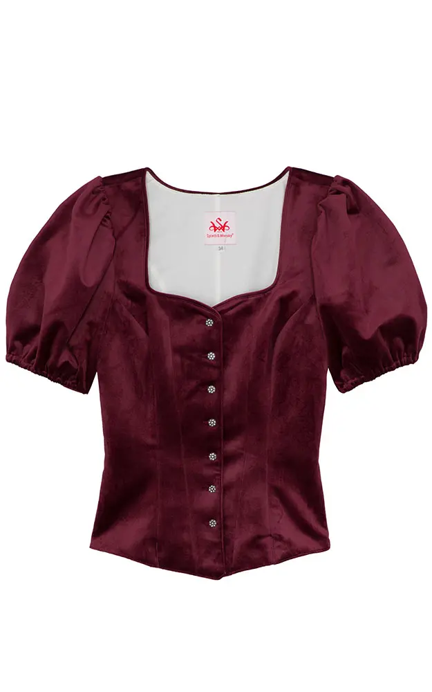 Spenzer Samt Griffin, dunkelrot