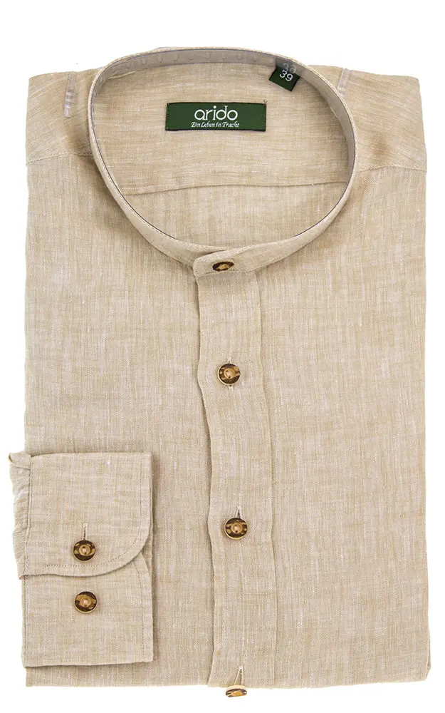 Hemd 4854H, SK beige - Slim fit