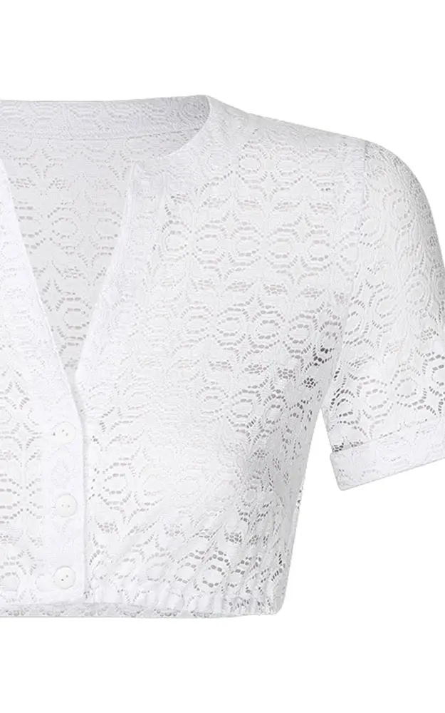 Dirndlbluse 01 10213SL, weiß