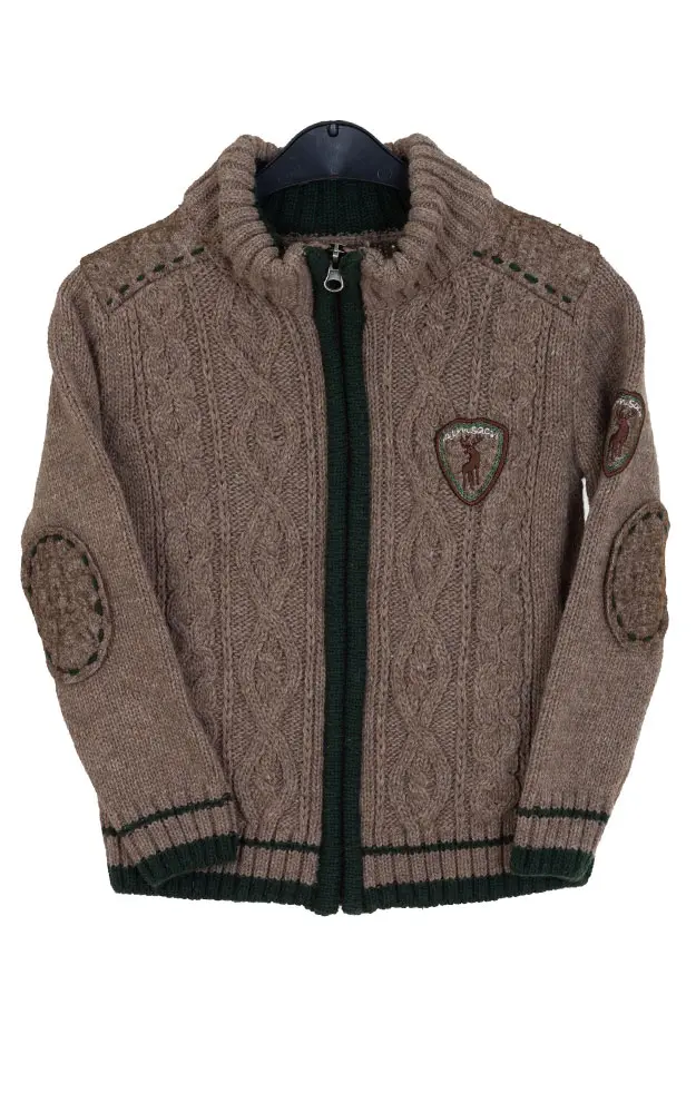 Kinder-Strickjacke 512, hellbraun