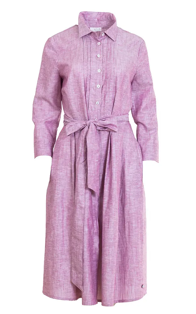 Kleid mit Biesen, beere