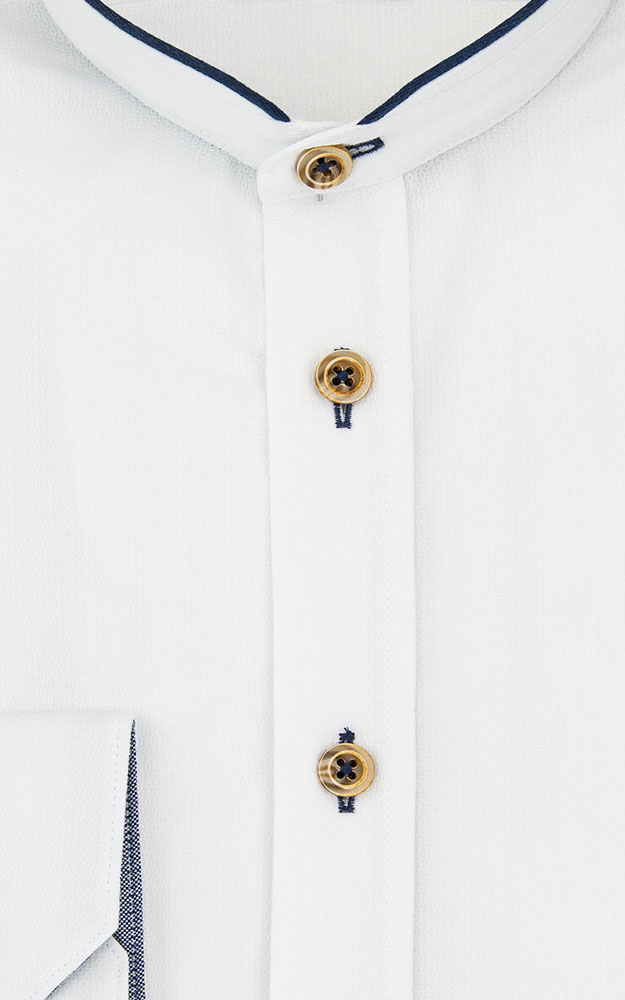 Hemd 3012, weiß/blau SK - Slim fit