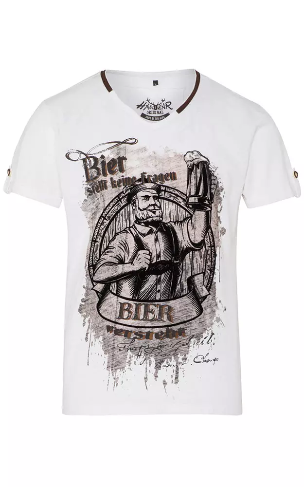 T-Shirt Bier versteht, weiß