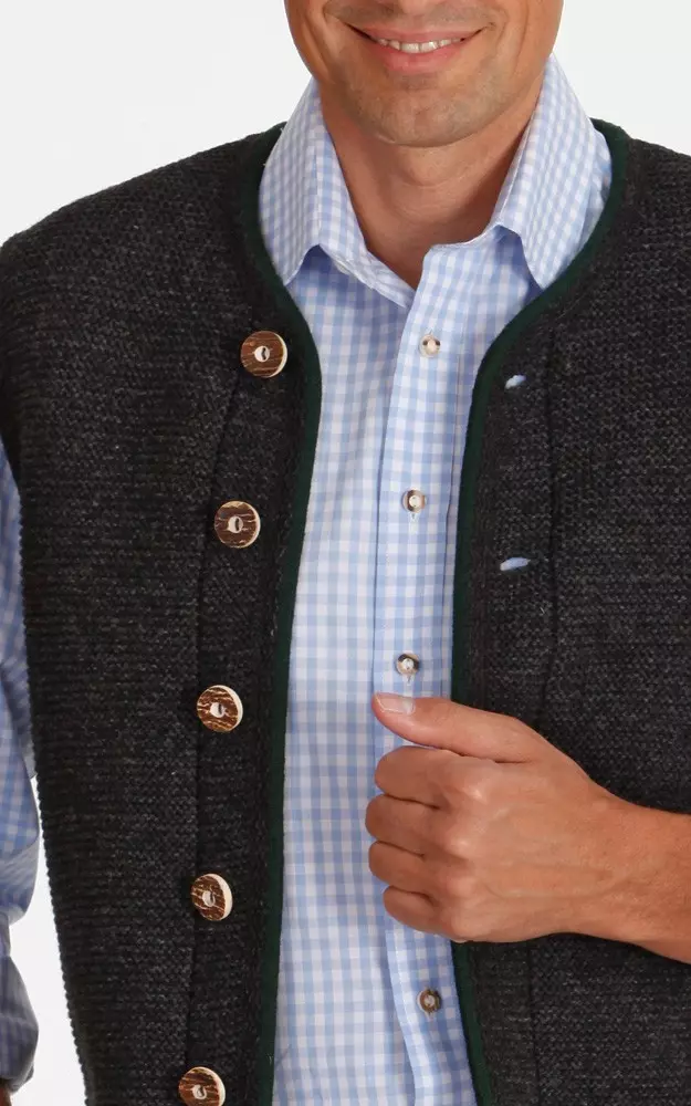 Strickweste Gierli, anthrazit/tanne