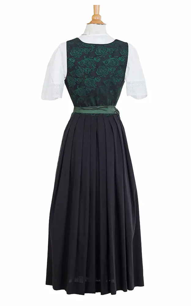 Blusendirndl Bergsee /E grün/schwarz, ohne Schürze
