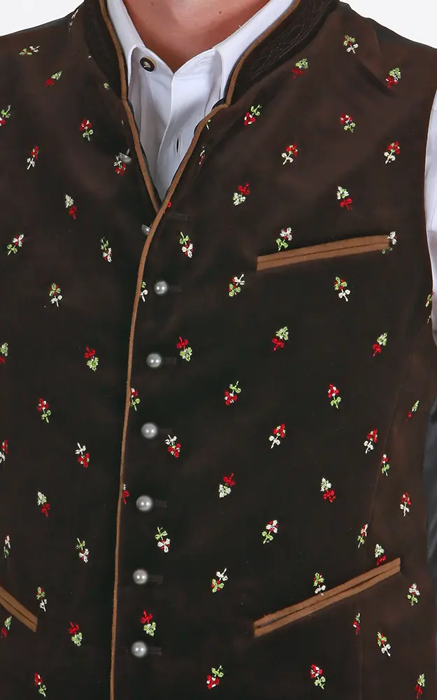 Weste Leander, braun Stick