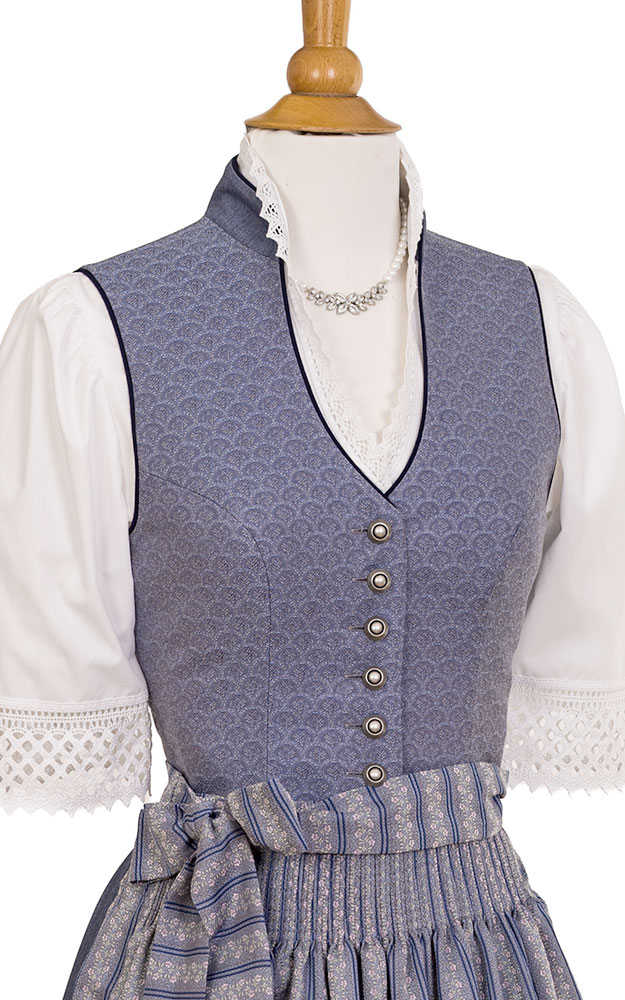 Blusendirndl Erlensee /E blau, ohne Schürze