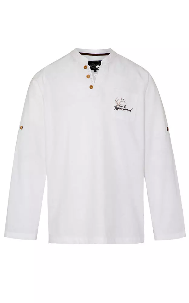 Shirt Quinto, weiß langarm