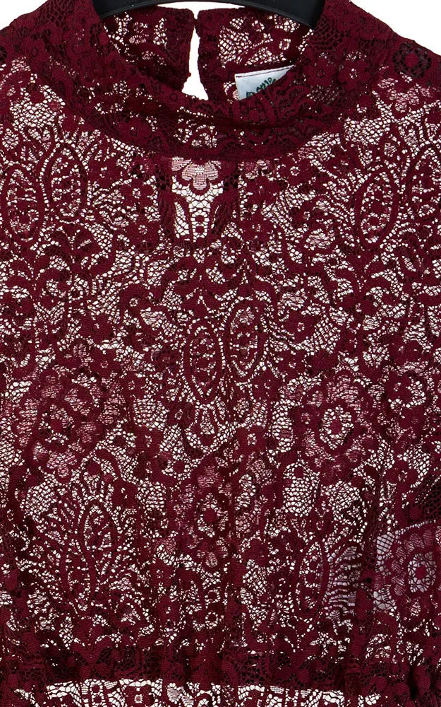 Dirndlbluse Babsi, weinrot