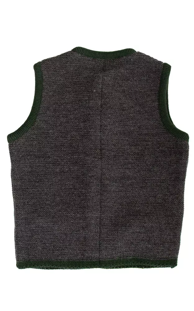 Kinder-Strickweste Mäxchen, anthrazit/tanne
