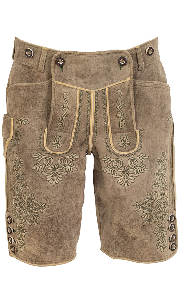 Lederhose Kaiser ohne Träger, urig hell