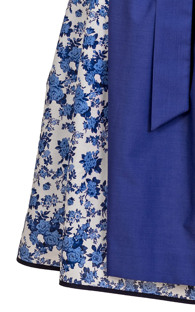 Blusendirndl Inntal /E weiß/blau, mit Schürze